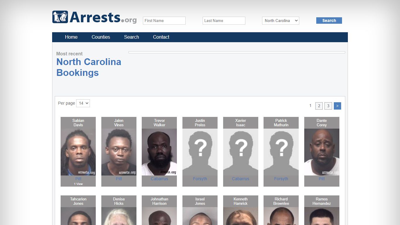 North Carolina Arrests and Inmate Search